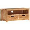 Mueble De Tv Madera Maciza De Acacia 88x35x40 Cm