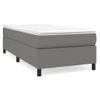 Estructura De Cama Box Spring Tela Gris Oscuro 90x200 Cm