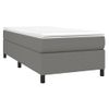 Estructura De Cama Box Spring Tela Gris Oscuro 90x200 Cm