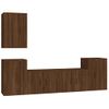 Set De Muebles Para Tv 5 Piezas Madera Contrachapada Roble Marrón