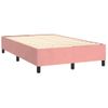 Cama Box Spring Con Colchón Terciopelo Rosa 120x190 Cm