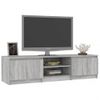 Mueble De Tv Madera Contrachapada Gris Sonoma 140x40x35,5 Cm