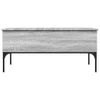 Mesa De Centro Madera Y Metal Gris Sonoma 100x50x45 Cm