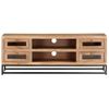 Mueble De Tv De Madera Maciza De Acacia 110x30x40 Cm