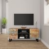 Mueble De Tv Madera Maciza Reciclada 105x33x46 Cm