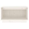 Mueble De Tv De Madera Maciza De Pino Blanco 60x35x35 Cm