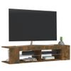 Mueble De Tv Con Luces Led Roble Ahumado 135x39x30 Cm