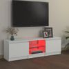 Mueble Para Tv Con Luces Led Blanco 120x30x35,5 Cm