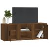 Mueble Para Tv Madera Contrachapada Marrón Roble 100x31,5x35 Cm