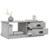 Mesa De Centro Madera Contrachapada Gris Hormigón 90x50x35 Cm