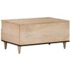 Mesa De Centro De Madera Maciza Mango 80x54x40 Cm