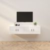 Muebles Para Tv De Pared 2 Unidades Blanco Brillante 80x34,5x40 Cm