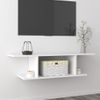 Mueble De Pared Para Tv Blanco 103x30x26,5 Cm