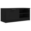 Mueble Para Tv Madera Contrachapada Negro 80x35x36,5 Cm