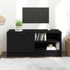 Mueble Para Tv Madera Contrachapada Negro 80x35x36,5 Cm