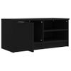 Mueble Para Tv Madera Contrachapada Negro 80x35x36,5 Cm