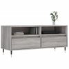 Mueble De Tv Madera Contrachapada Gris Sonoma 100x34,5x44,5 Cm