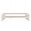 Soporte De Monitor Madera Maciza De Pino Blanco 50x24x13 Cm