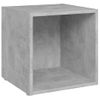 Mueble De Tv 2unidades Madera Contrachapada Gris Hormigón 37x35x37cm