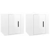 Muebles Para Tv De Pared 2 Unidades Blanco Brillante 40x34,5x40 Cm