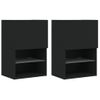 Muebles De Tv Con Luces Led 2 Unidades Negro 40,5x30x60 Cm