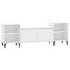 Mueble Para Tv Madera Contrachapada Blanco 160x35x55 Cm