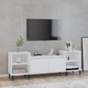 Mueble Para Tv Madera Contrachapada Blanco 160x35x55 Cm