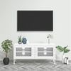 Mueble Para Tv De Acero Blanco 105x35x50 Cm