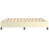 Estructura De Cama Box Spring Cuero Sintético Crema 200x200 Cm