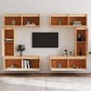 Muebles Para Tv 6 Piezas Madera Maciza De Pino