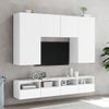 Muebles De Tv De Pared 5 Piezas Madera De Ingeniería Blanco