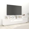 Mueble Para Tv Con Luces Led Blanco Brillante 200x35x40 Cm