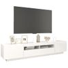 Mueble Para Tv Con Luces Led Blanco Brillante 200x35x40 Cm