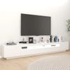 Mueble Para Tv Con Luces Led Blanco 260x35x40 Cm