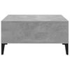 Mesa De Centro Madera Contrachapada Gris Hormigón 60x60x30 Cm