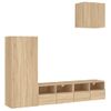 Muebles De Tv De Pared 4 Piezas Madera De Ingeniería Roble Sonoma