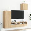 Muebles De Tv De Pared 4 Piezas Madera De Ingeniería Roble Sonoma