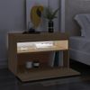 Mueble De Tv Con Luces Led Roble Sonoma 60x35x40 Cm