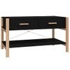 Mesa De Centro Madera Contrachapada Negro 82x48x45 Cm