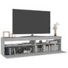 Muebles De Tv Con Luces Led 2 Unidades Gris Hormigón 75x35x40cm