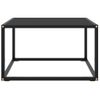 Mesa De Centro Negra Con Vidrio Negro 60x60x35 Cm