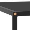 Mesa De Centro Negra Con Vidrio Negro 60x60x35 Cm