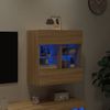 Mueble Tv De Pared Con Luces Led Roble Sonoma 58,5x30x60,5 Cm