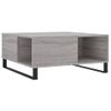 Mesa De Centro Madera Contrachapada Gris Sonoma 80x80x36,5 Cm