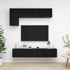 Juego De Mueble Para Tv De 5 Piezas Aglomerado Negro