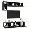 Juego De Mueble Para Tv De 5 Piezas Aglomerado Negro