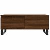 Mesa De Centro Madera Contrachapada Marrón Roble 90x50x36,5 Cm