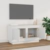 Mueble De Tv Madera Contrachapada Blanco 80x35x45 Cm