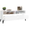 Mueble De Tv Madera Contrachapada Blanco Brillo 100x34,5x44,5cm