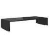 Soporte Para Tv/elevador Monitor Cristal Negro 60x25x11 Cm